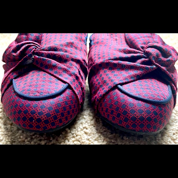 Target Navy Blue/Maroon Mules - Picture 4 of 6